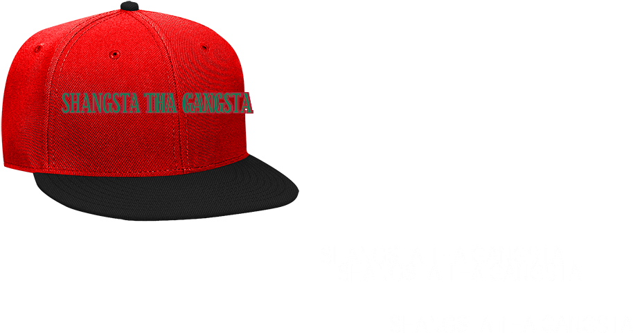 Red Gangsta Snapback Hat PNG Image