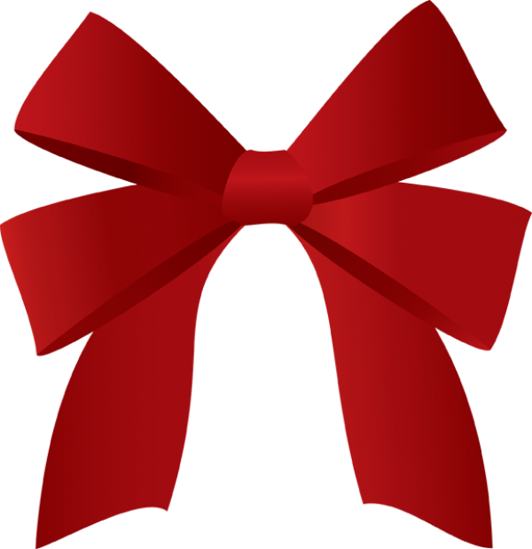 Red Gift Bow Graphic PNG Image