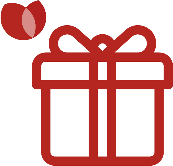 Red Gift Iconwith Heart Balloon PNG Image