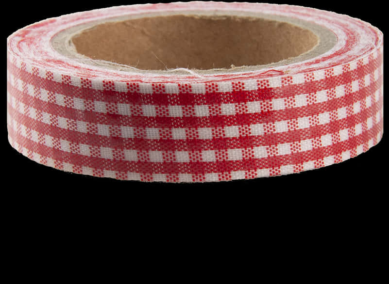 Red Gingham Washi Tape Roll PNG Image