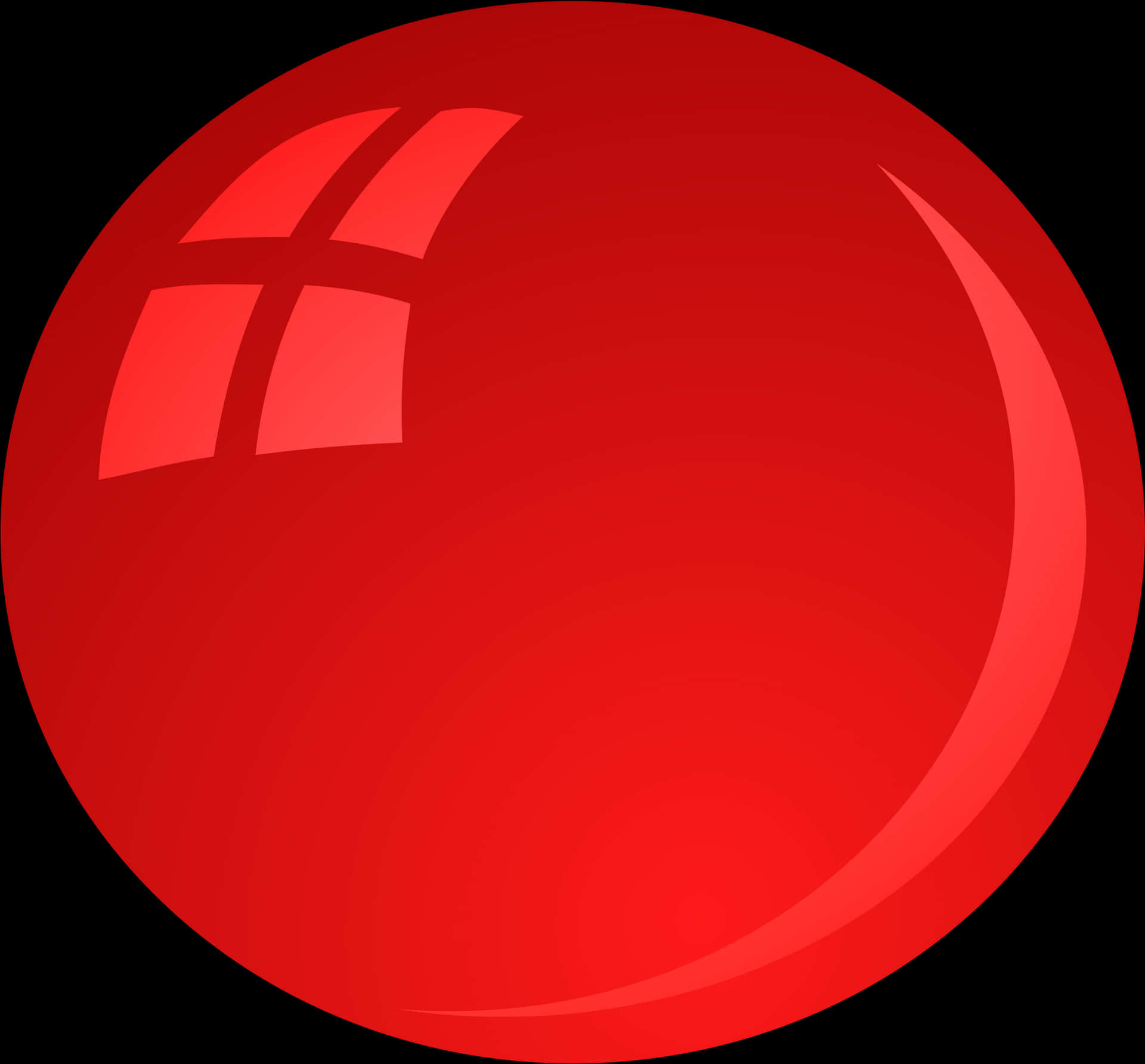 Red Glossy Bubble Graphic PNG Image