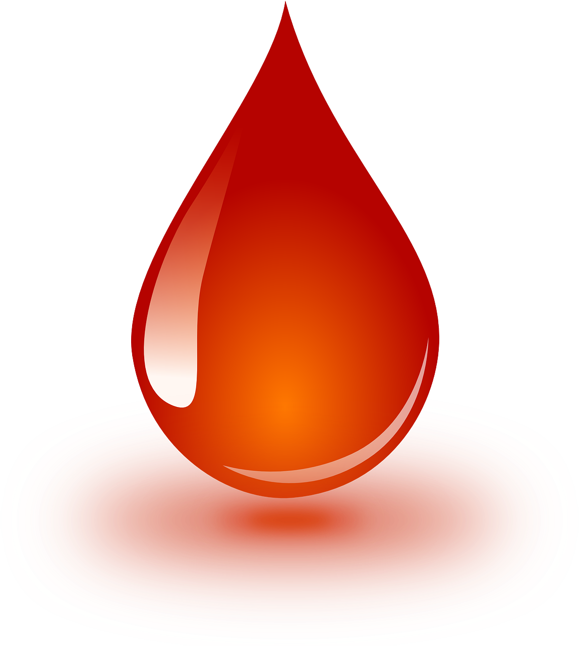 Red Glossy Drop Illustration PNG Image