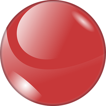 Red Glossy Sphere Icon PNG Image