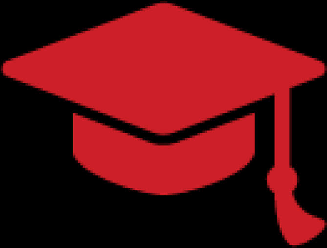 Red Graduation Cap Icon PNG Image