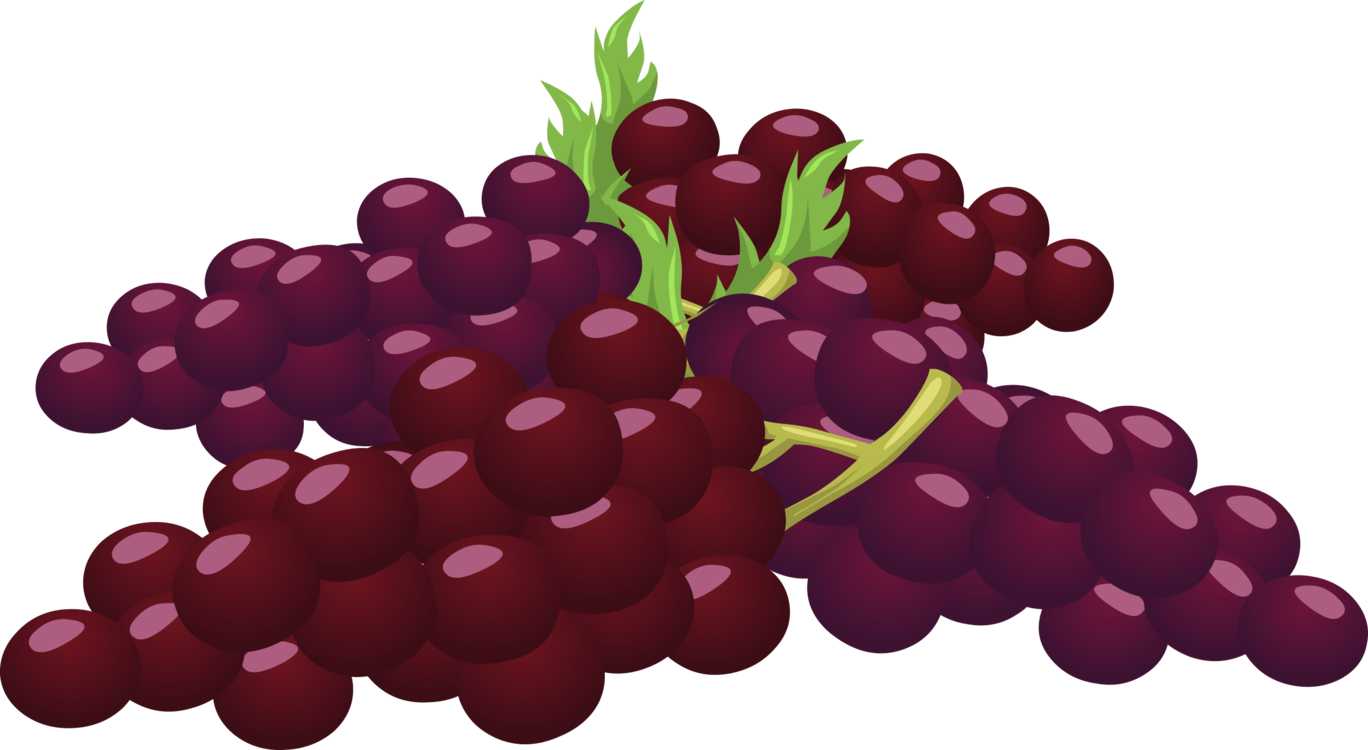 Red Grape Cluster Illustration PNG Image