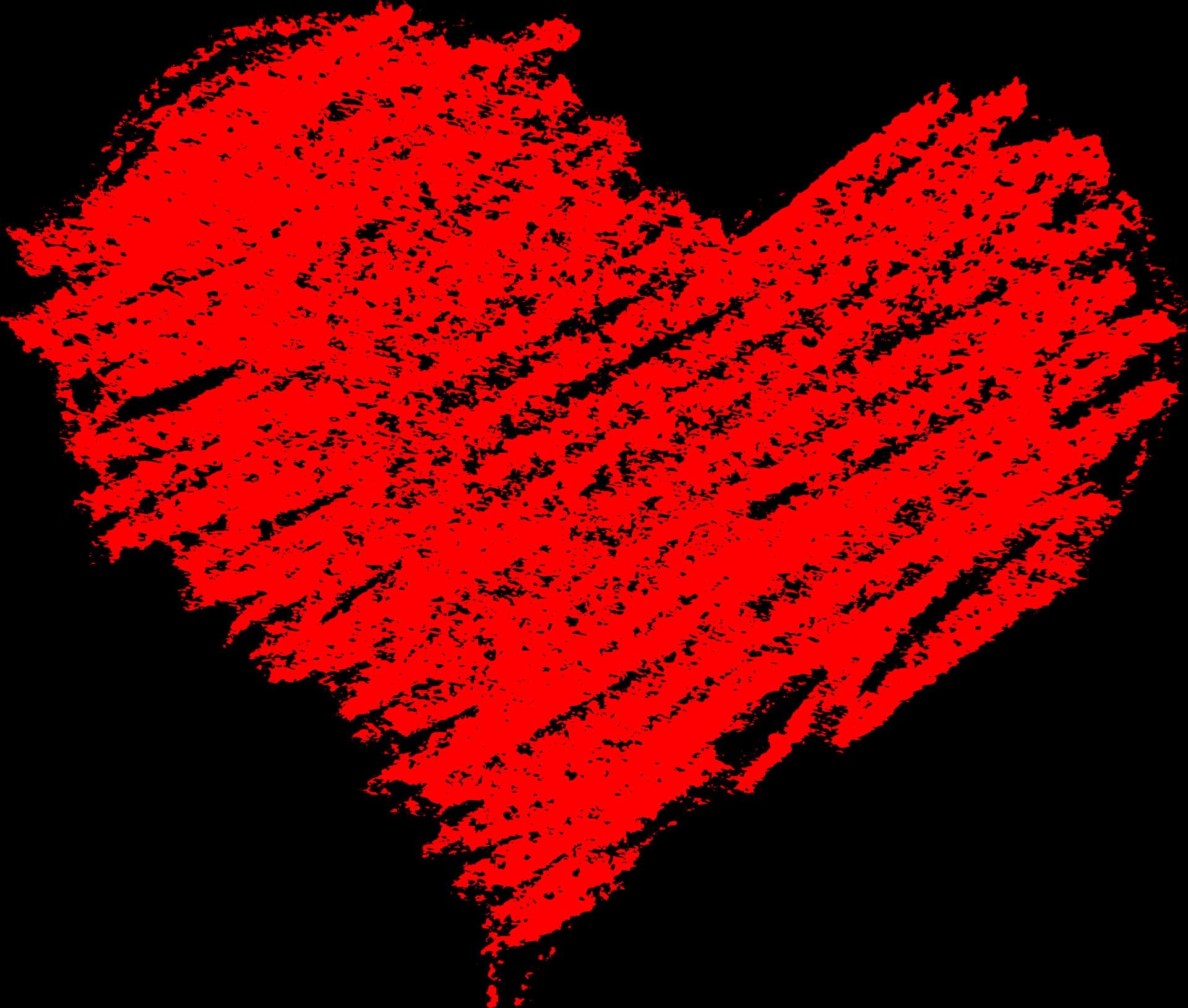 Red Grungy Heart Texture PNG Image