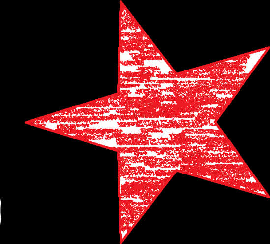 Red Grungy Star Texture PNG Image