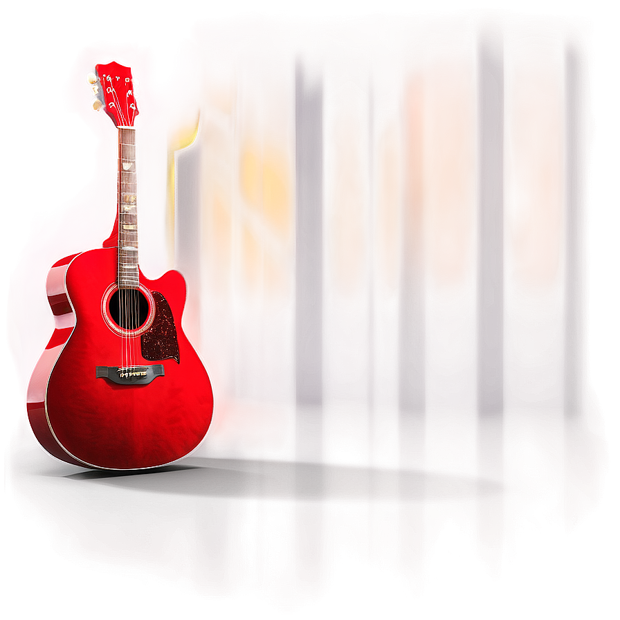 Red Guitar In Spotlight Png Vlv25 PNG Image