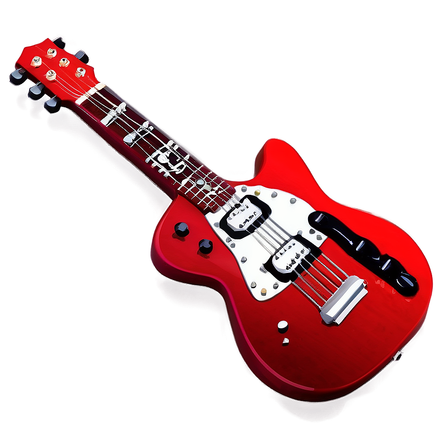 Red Guitar Rock Png 13 PNG Image