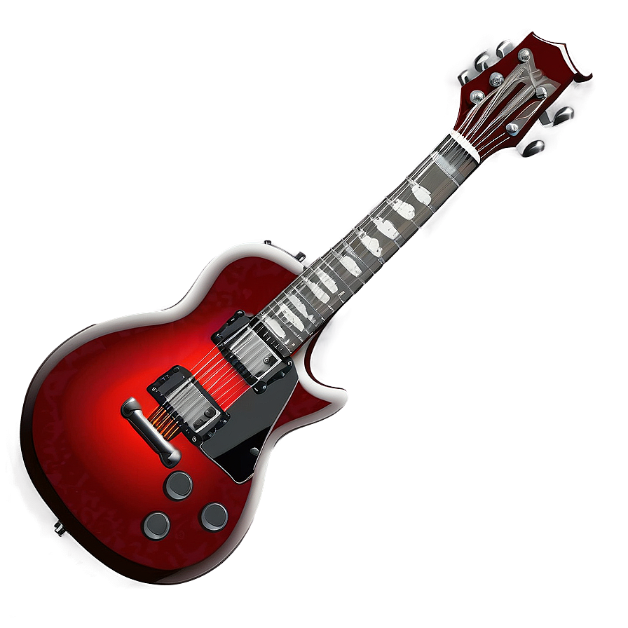 Red Guitar Vector Png Khs16 PNG Image