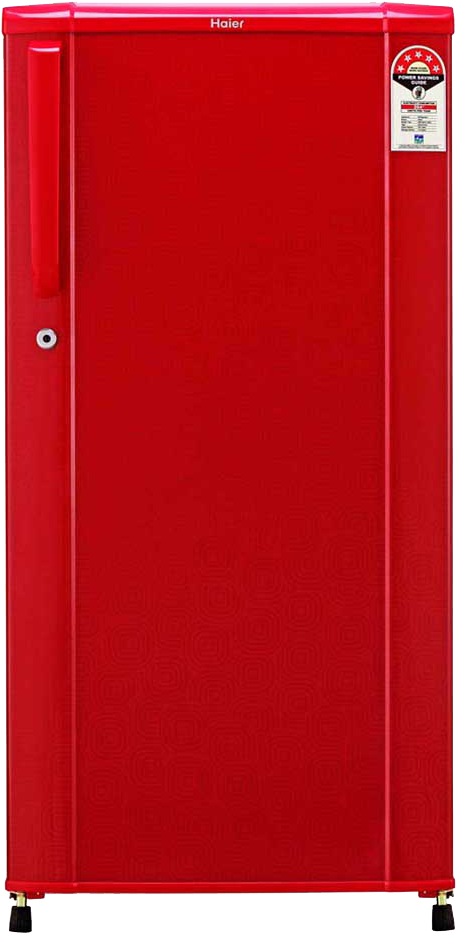 Red Haier Single Door Refrigerator PNG Image