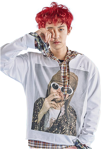 Red Haired Man Fashion Pose PNG Image