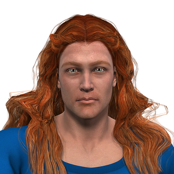 Red Haired Man Portrait PNG Image