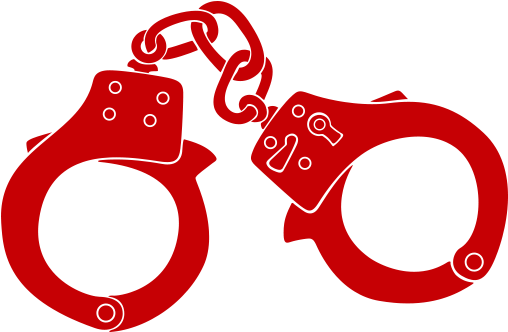 Red Handcuffs Vector Illustration PNG Image