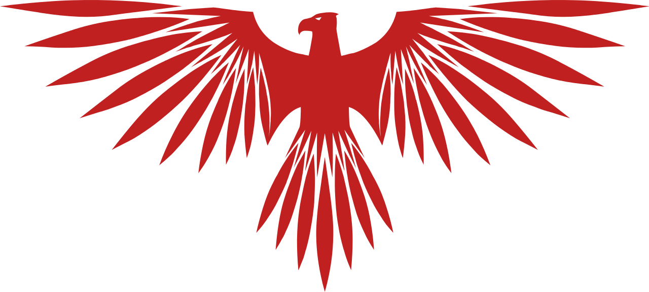 Red Hawk Silhouette Graphic PNG Image