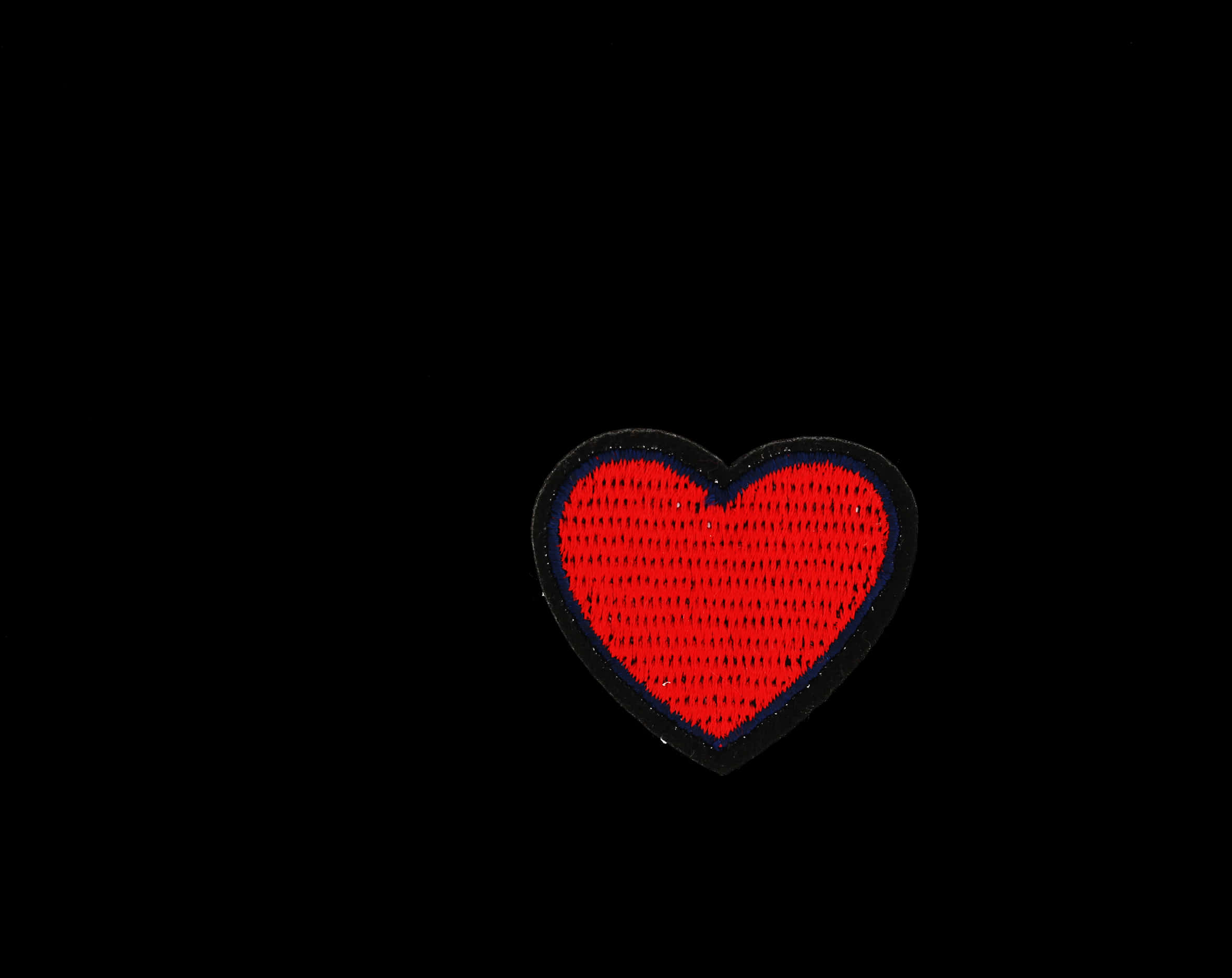 Red Heart Black Background PNG Image