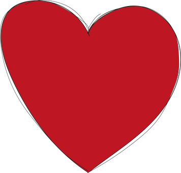 Red Heart Black Background PNG Image