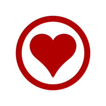 Red Heart Black Background PNG Image