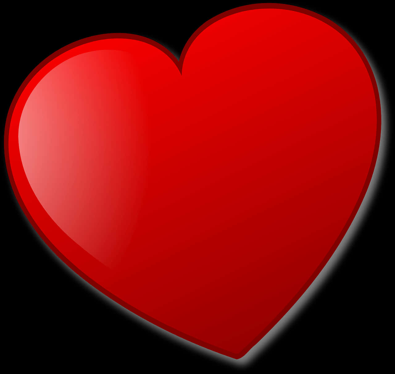 Red Heart Graphic PNG Image