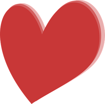 Red Heart Graphic PNG Image