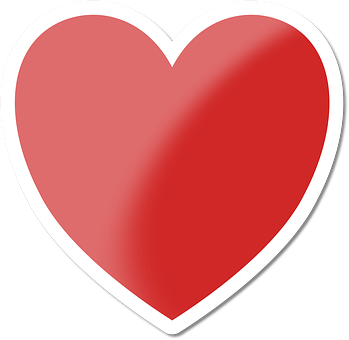 Red Heart Icon Graphic PNG Image