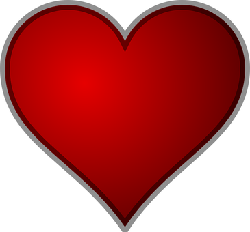 Red Heart Iconon Black Background PNG Image