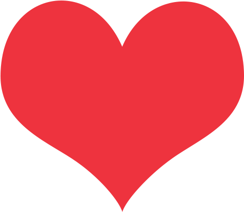 Red Heart Iconon Blue Background PNG Image