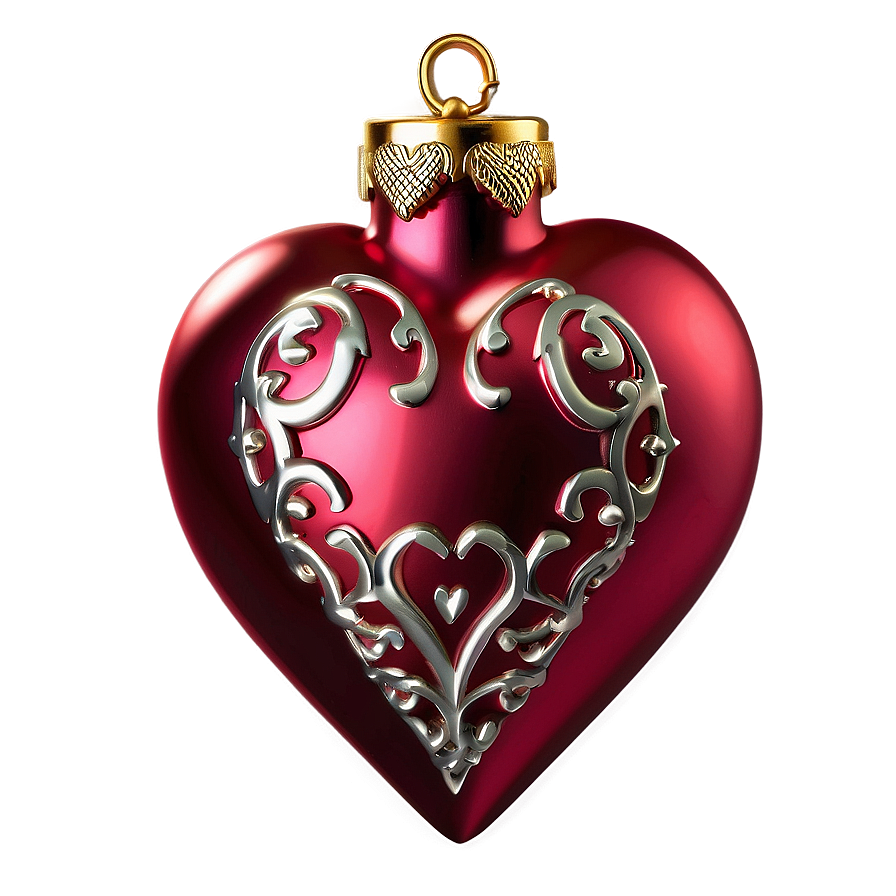 Red Heart Ornament Png Ppt PNG Image