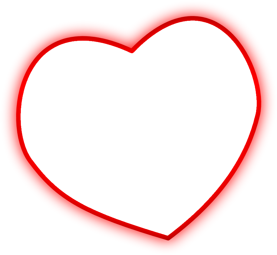 Red Heart Outline Frame.png PNG Image