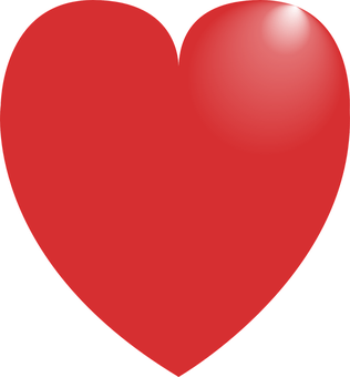 Red Heart Shaped Graphic PNG Image