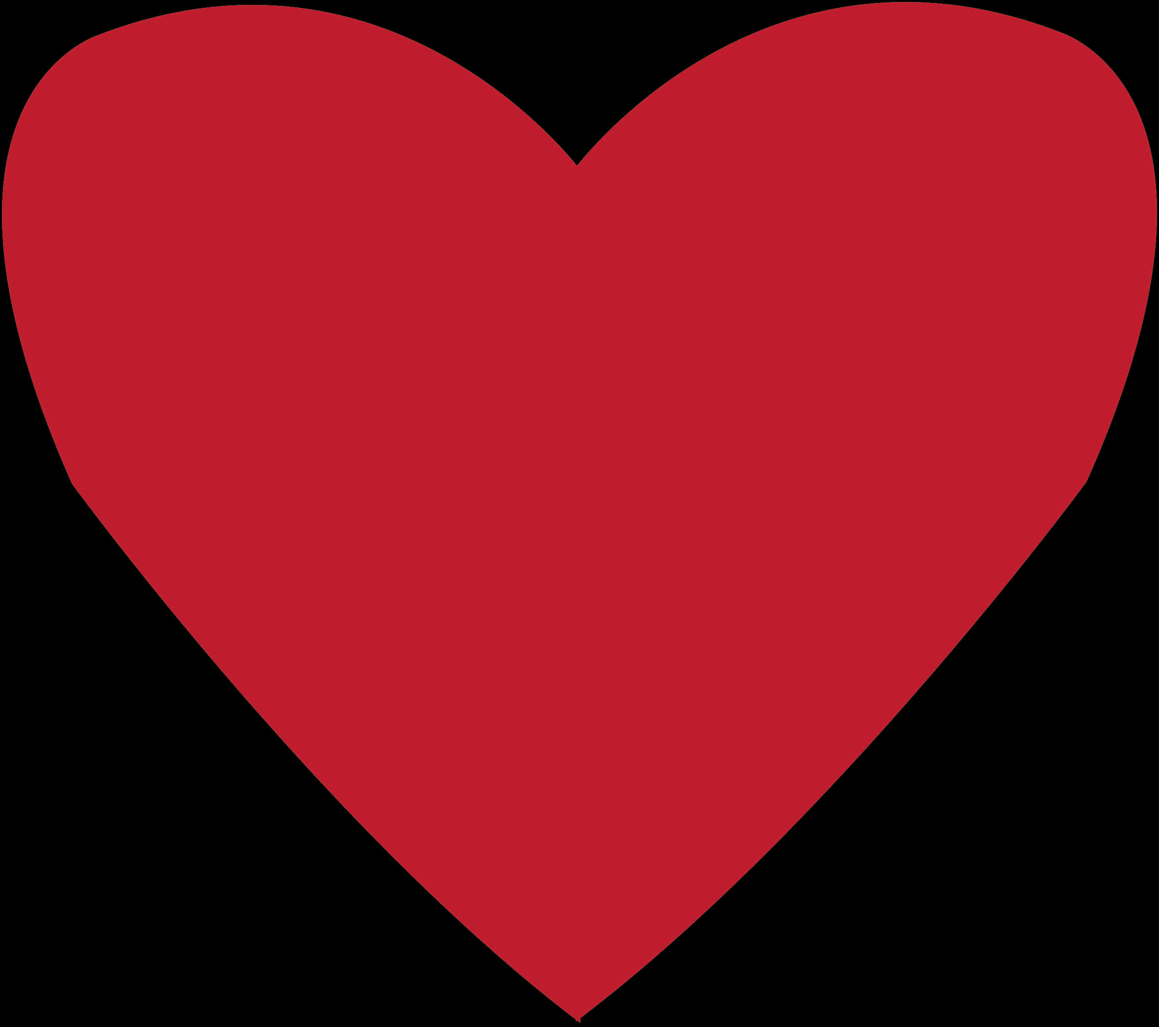 Red Heart Symbol Simple Graphic PNG Image