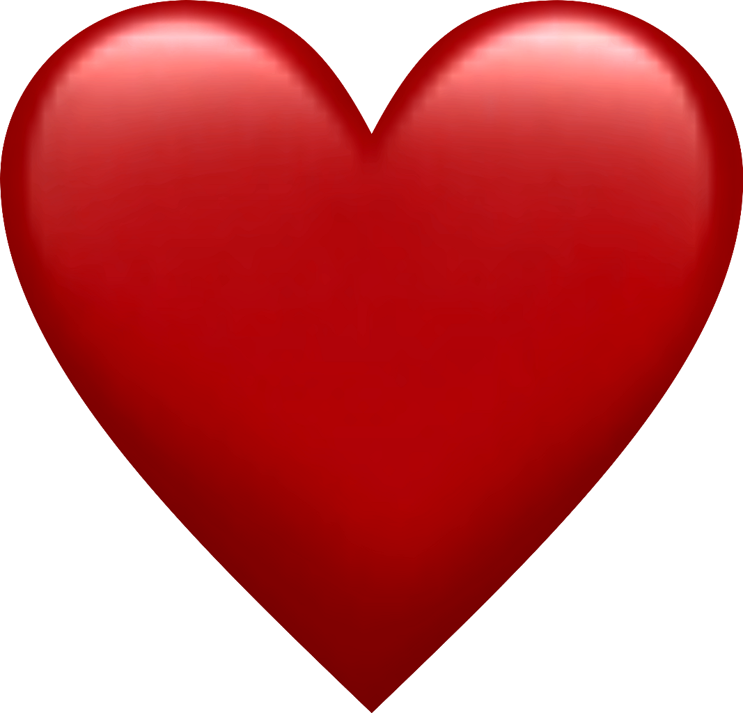 Red Heart Vector Graphic PNG Image