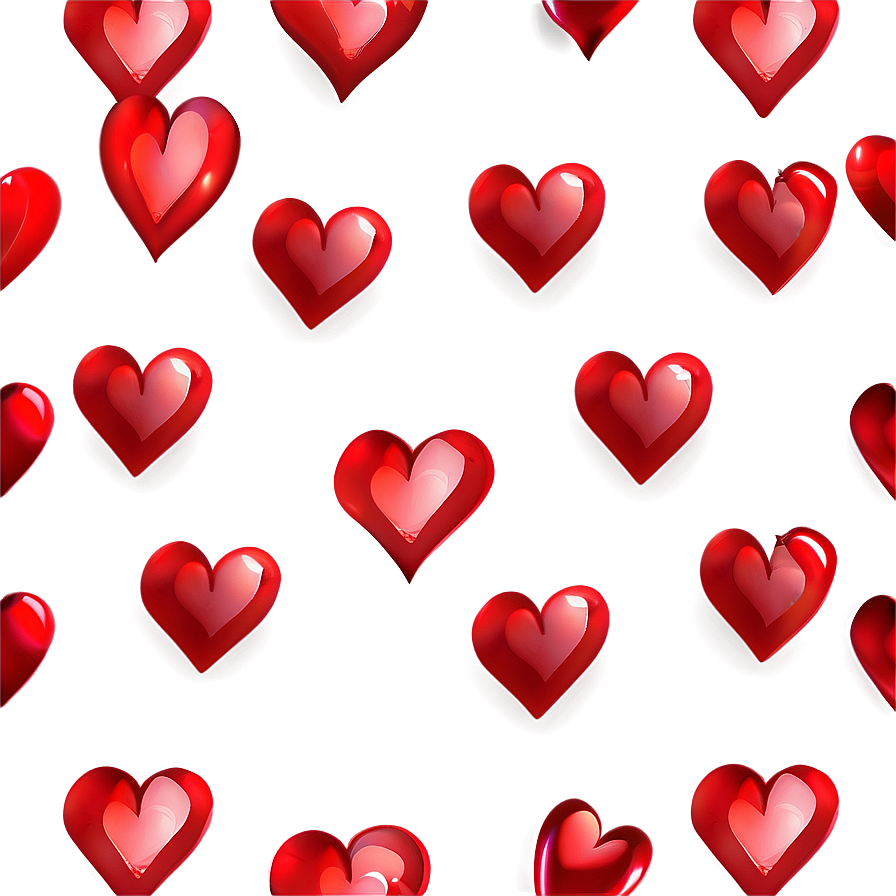 Red Hearts D PNG Image