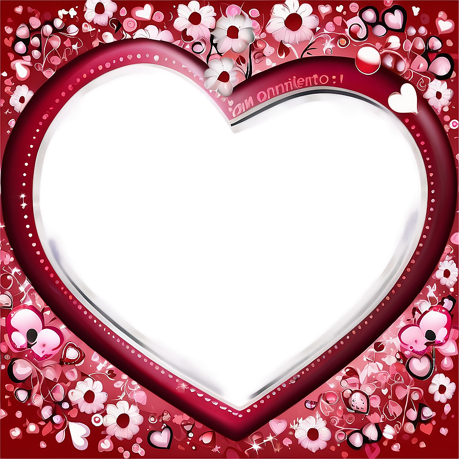 Red Hearts Valentines Frame Png 76 PNG Image