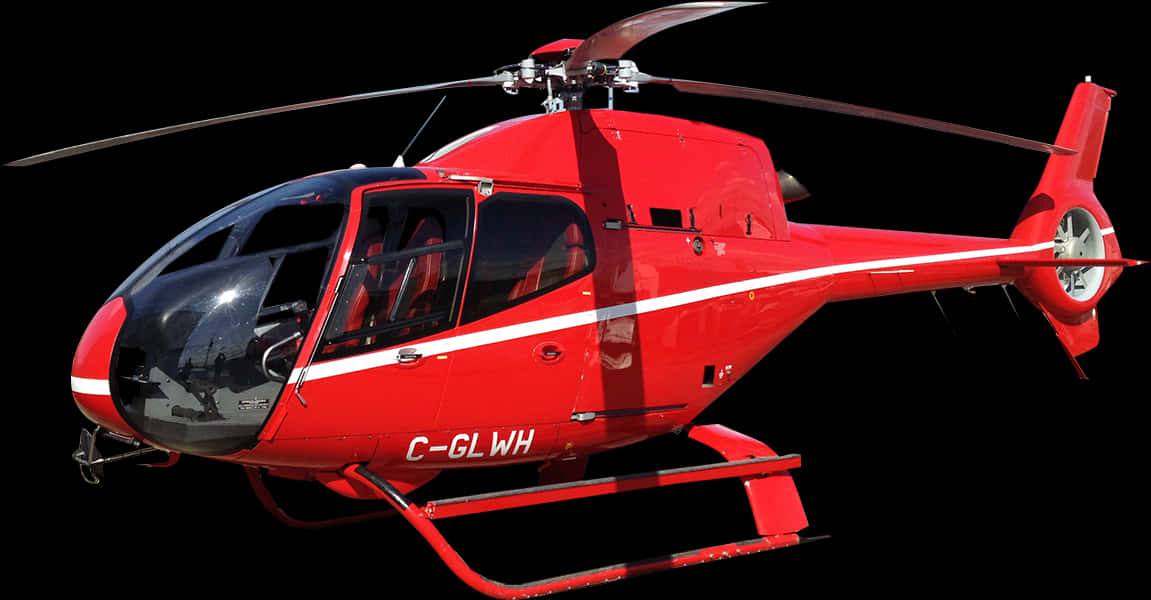 Red Helicopter Black Background PNG Image