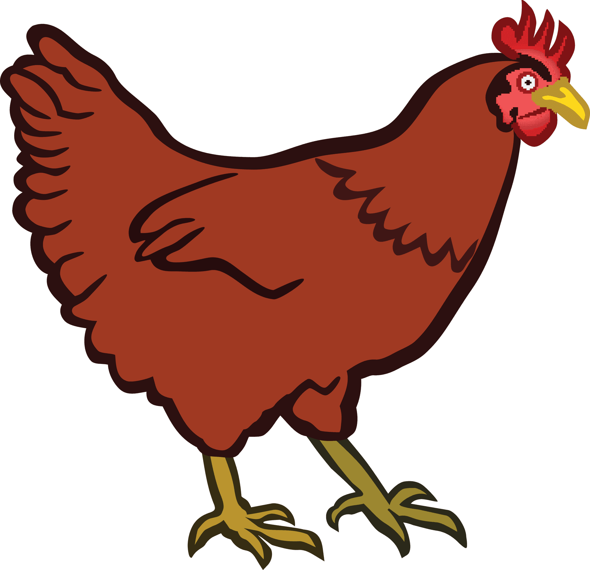 Red Hen Illustration PNG Image