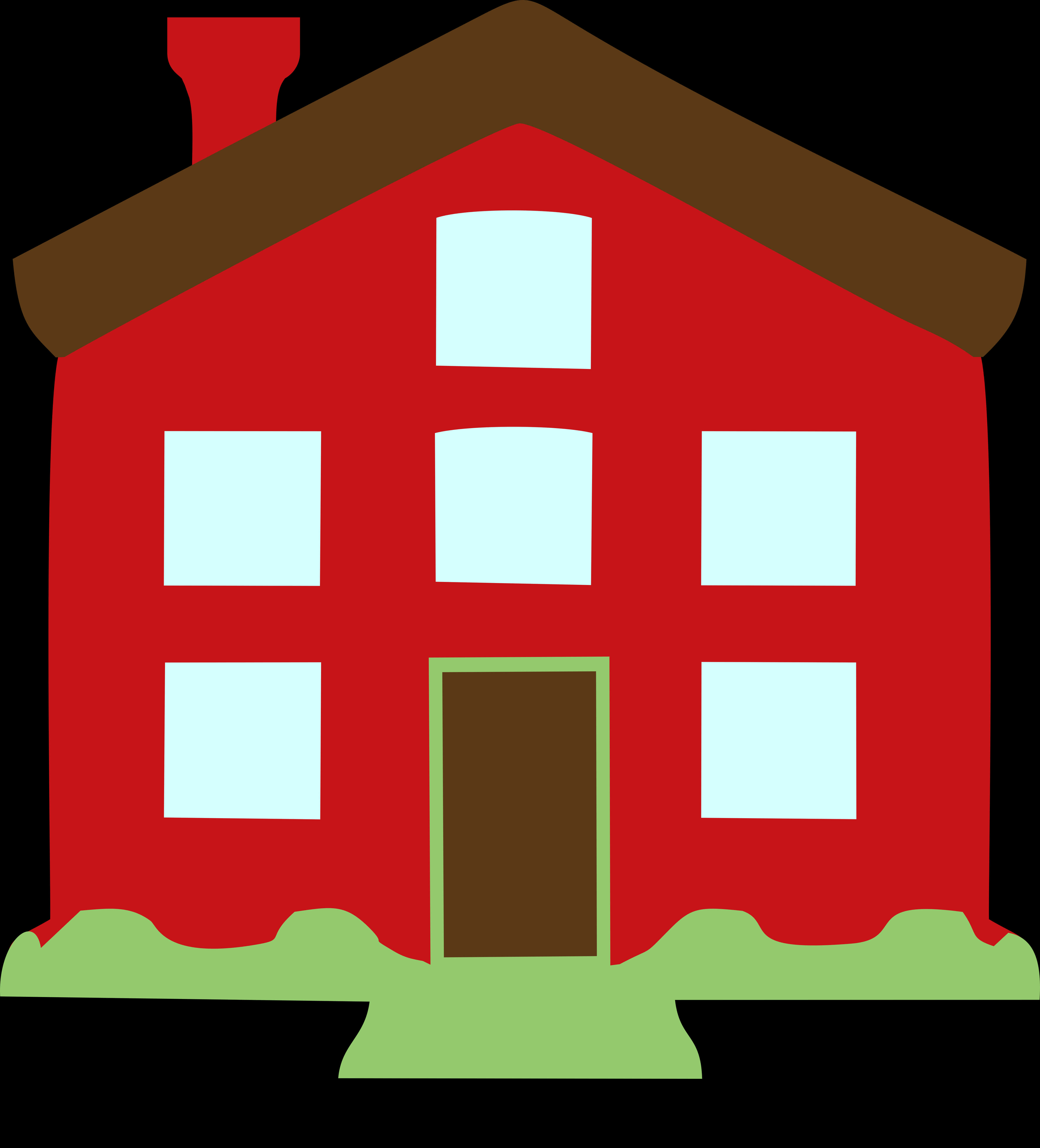 Red Home Icon Graphic PNG Image