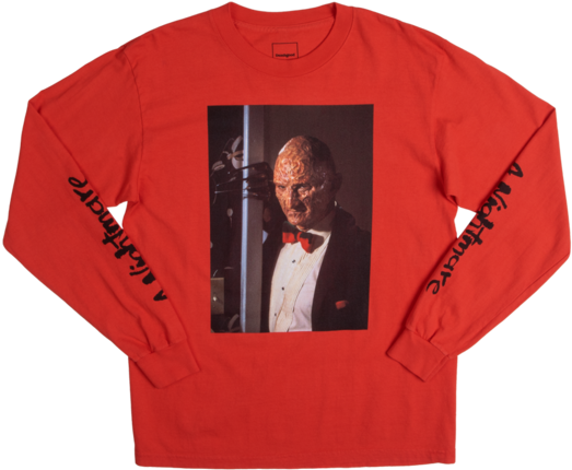 Red Horror Character Printed Sweatshirt PNG Image