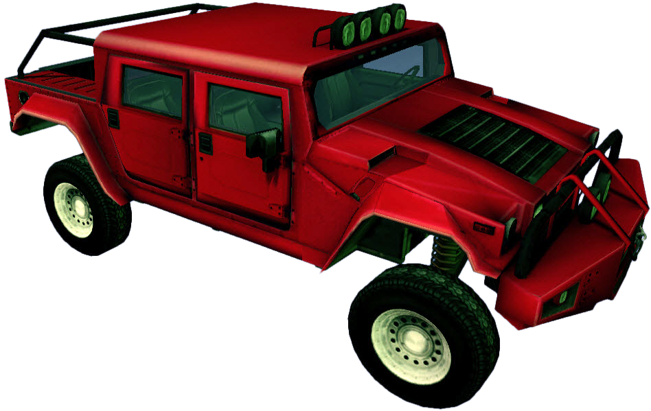 Red Hummer H1 Offroad Vehicle PNG Image