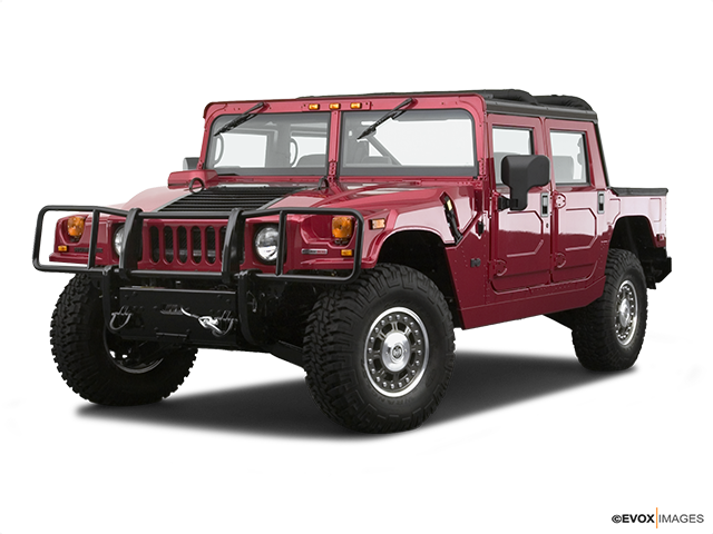 Red Hummer H1 Offroad Vehicle PNG Image