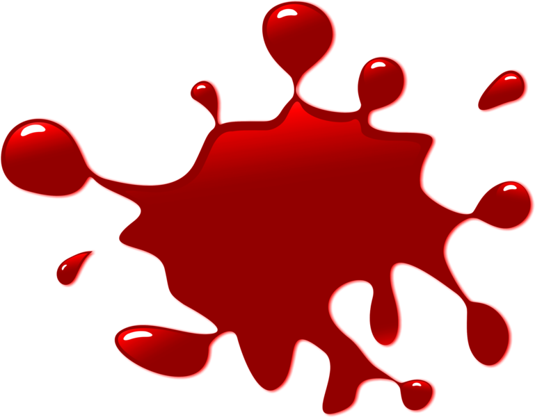 Red Ink Splash Graphic PNG Image