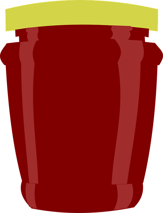 Red Jam Jar Vector Illustration PNG Image