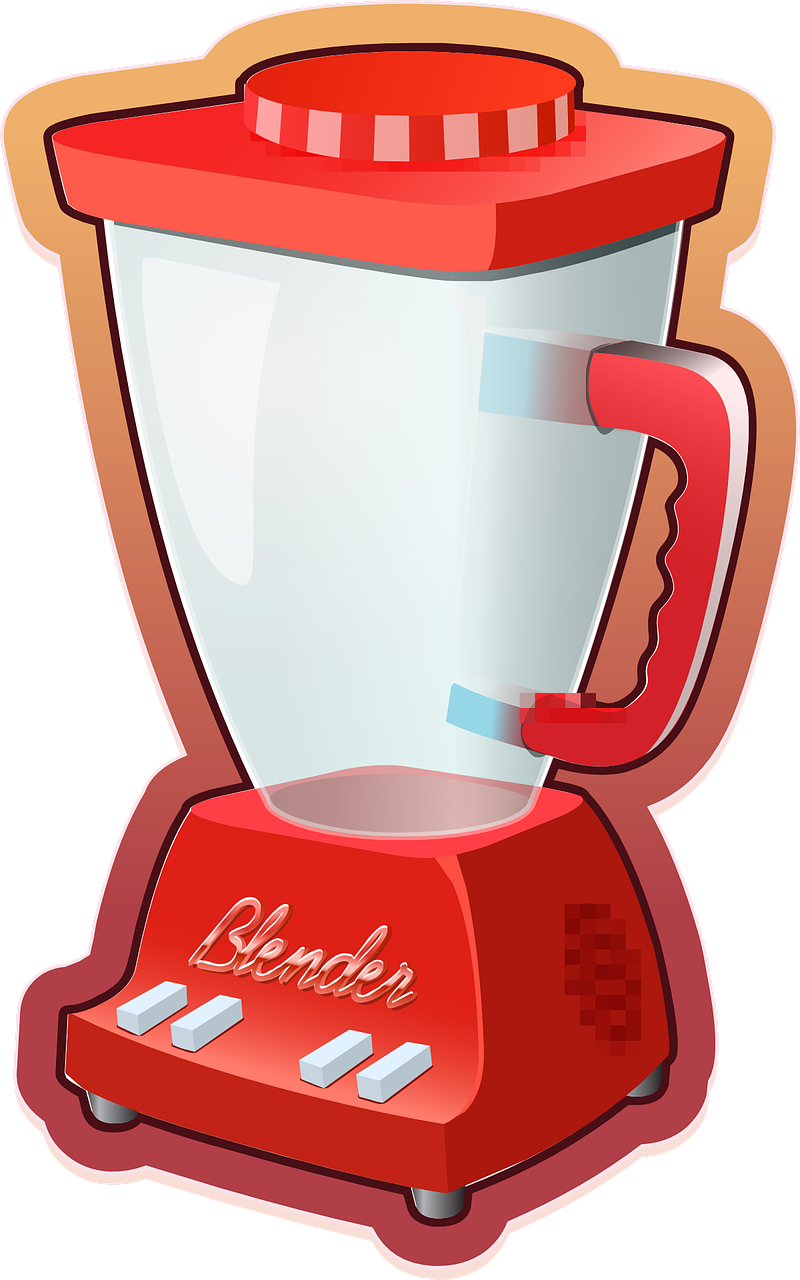 Red Kitchen Blender Illustration PNG Image