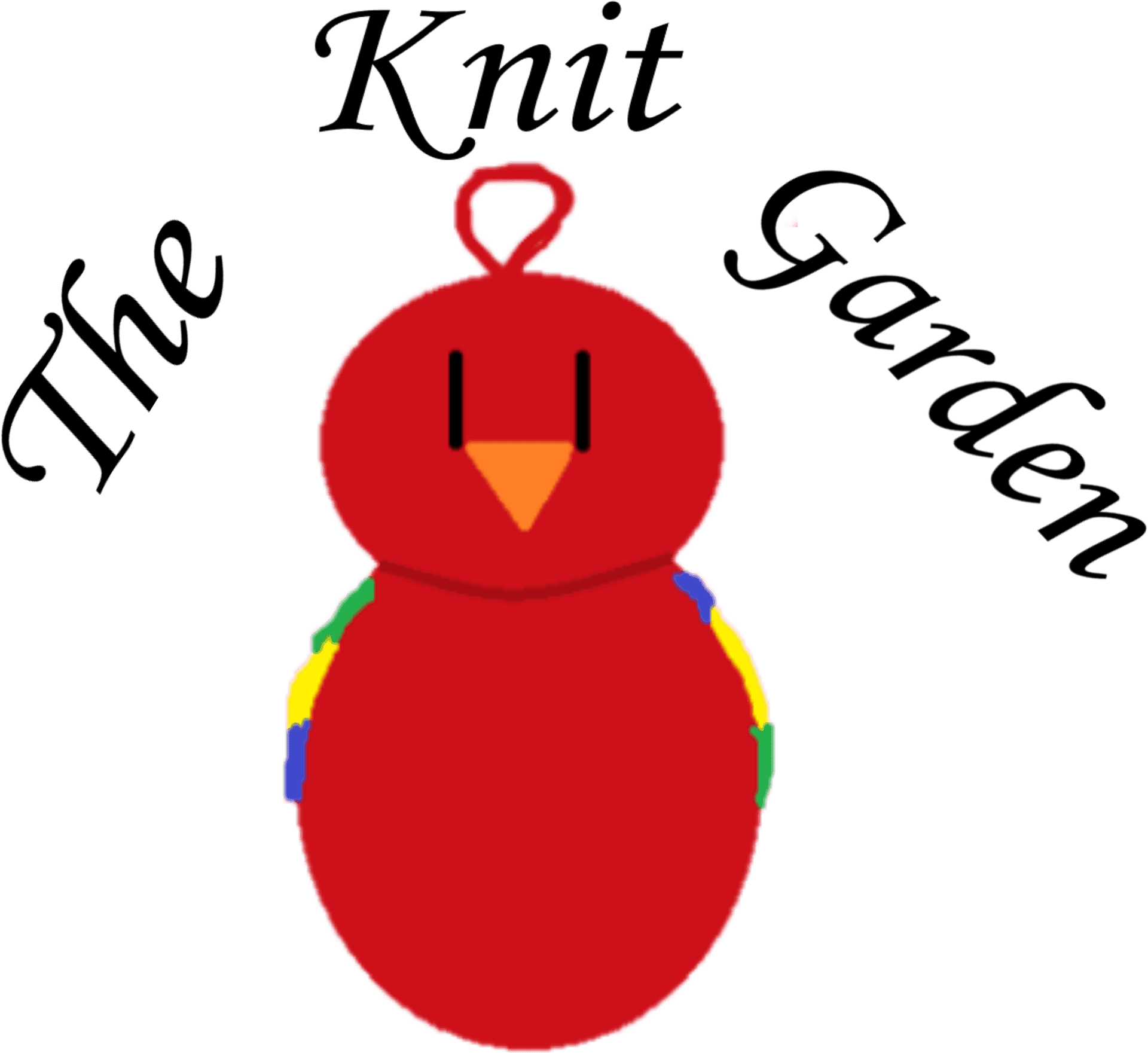 Red Knit Bird Logo PNG Image