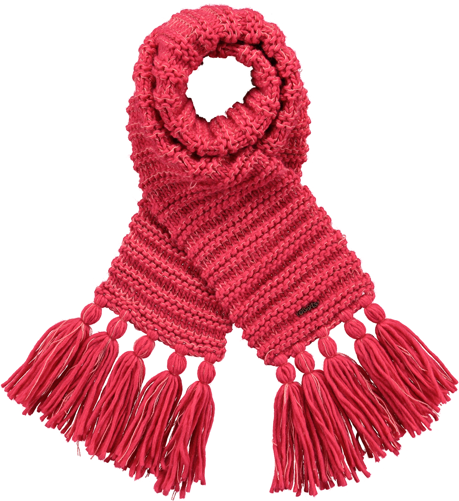 Red Knitted Scarfwith Tassels.png PNG Image