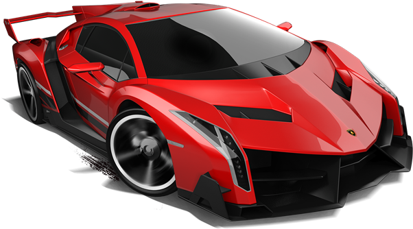 Red Lamborghini Veneno Sports Car PNG Image