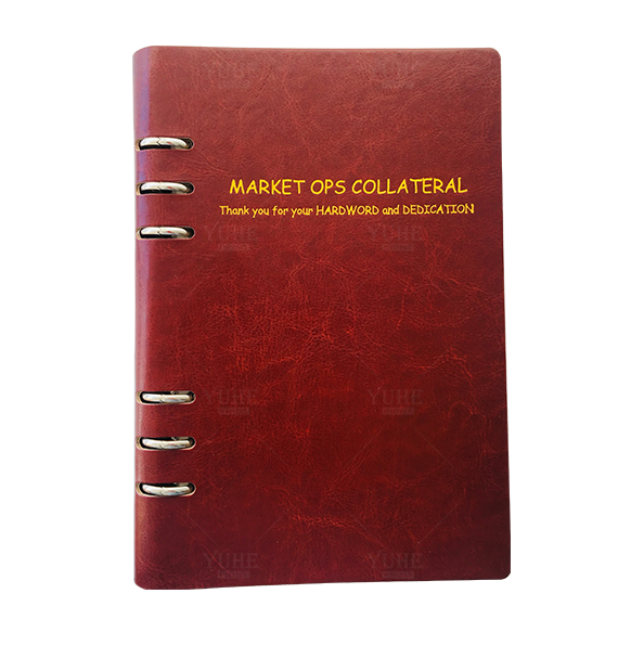 Red Leather Binder Market Ops Collateral PNG Image