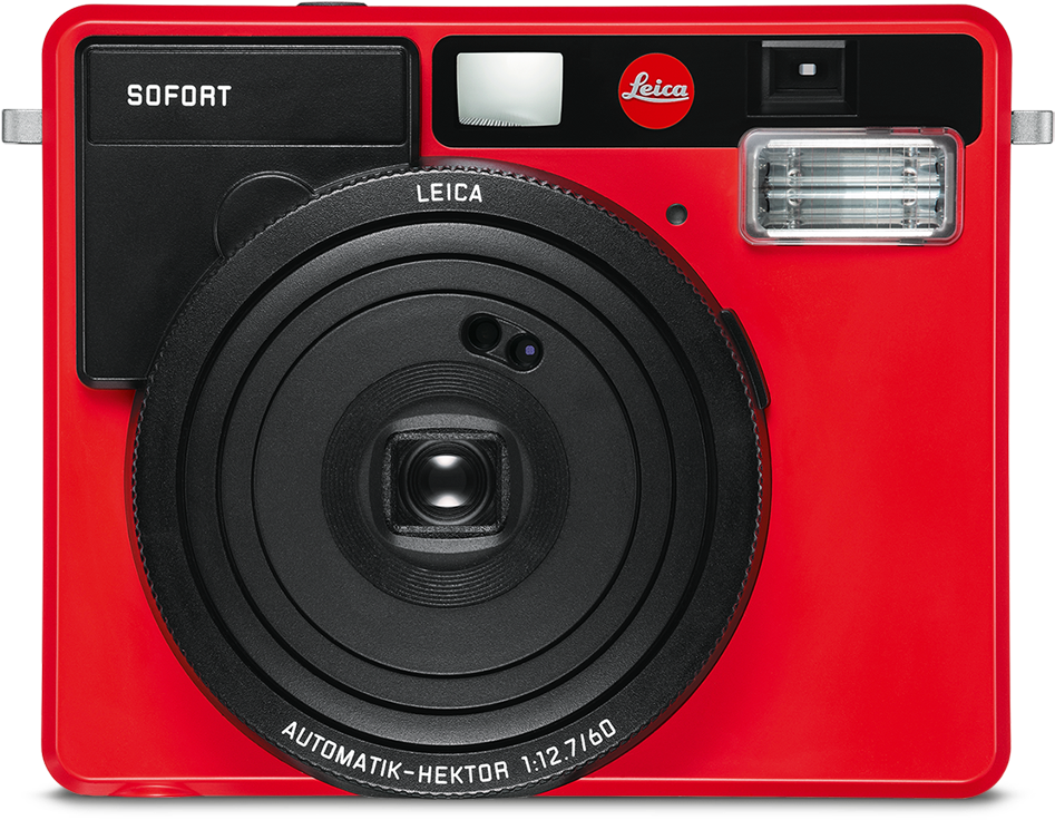 Red Leica Instant Camera PNG Image