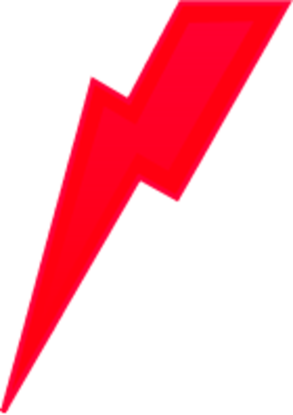 Red Lightning Bolt Graphic PNG Image