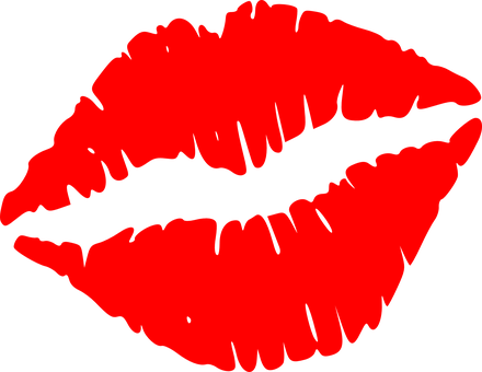 Red Lips Graphic Art PNG Image